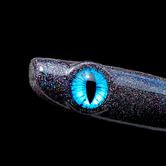 Gummifisch 'GeilerHecht' 24cm / shiny black / 1 St.