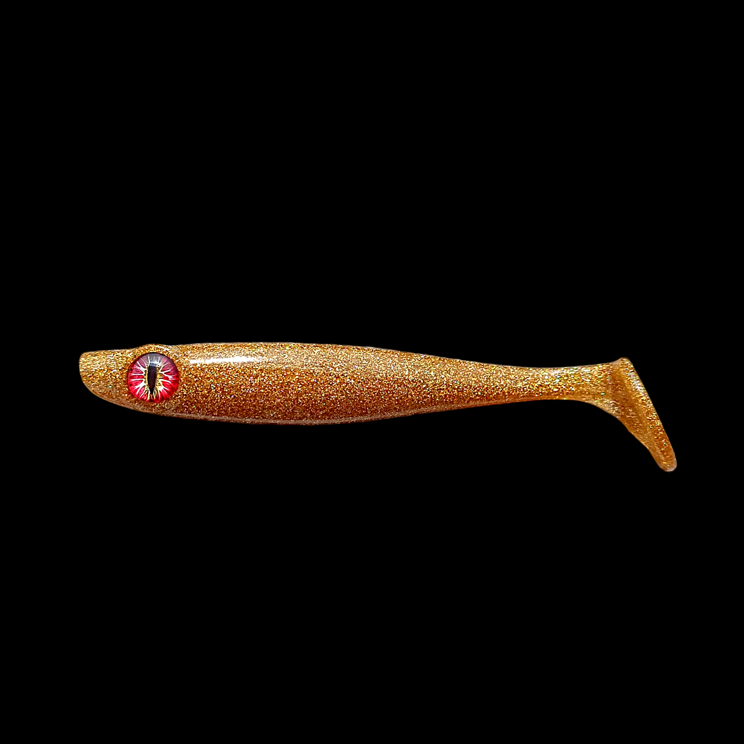 Gummifisch 'GeilerHecht' 24cm / shiny gold / 1 St.