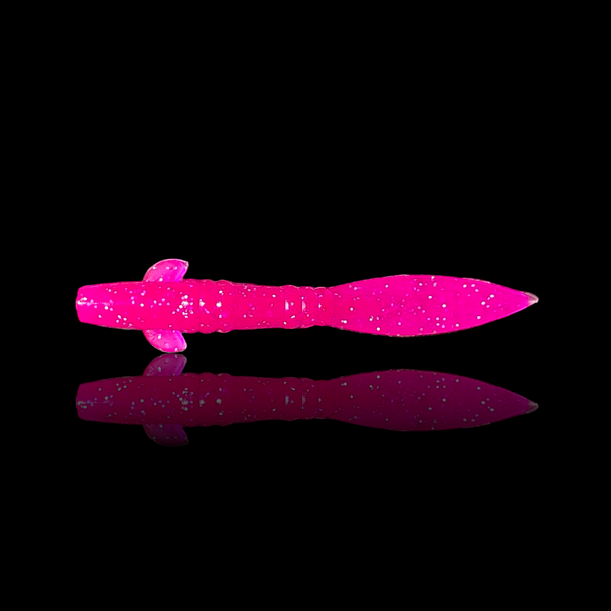 Gummiköder Leaf 6,5cm / pink / 2 St.