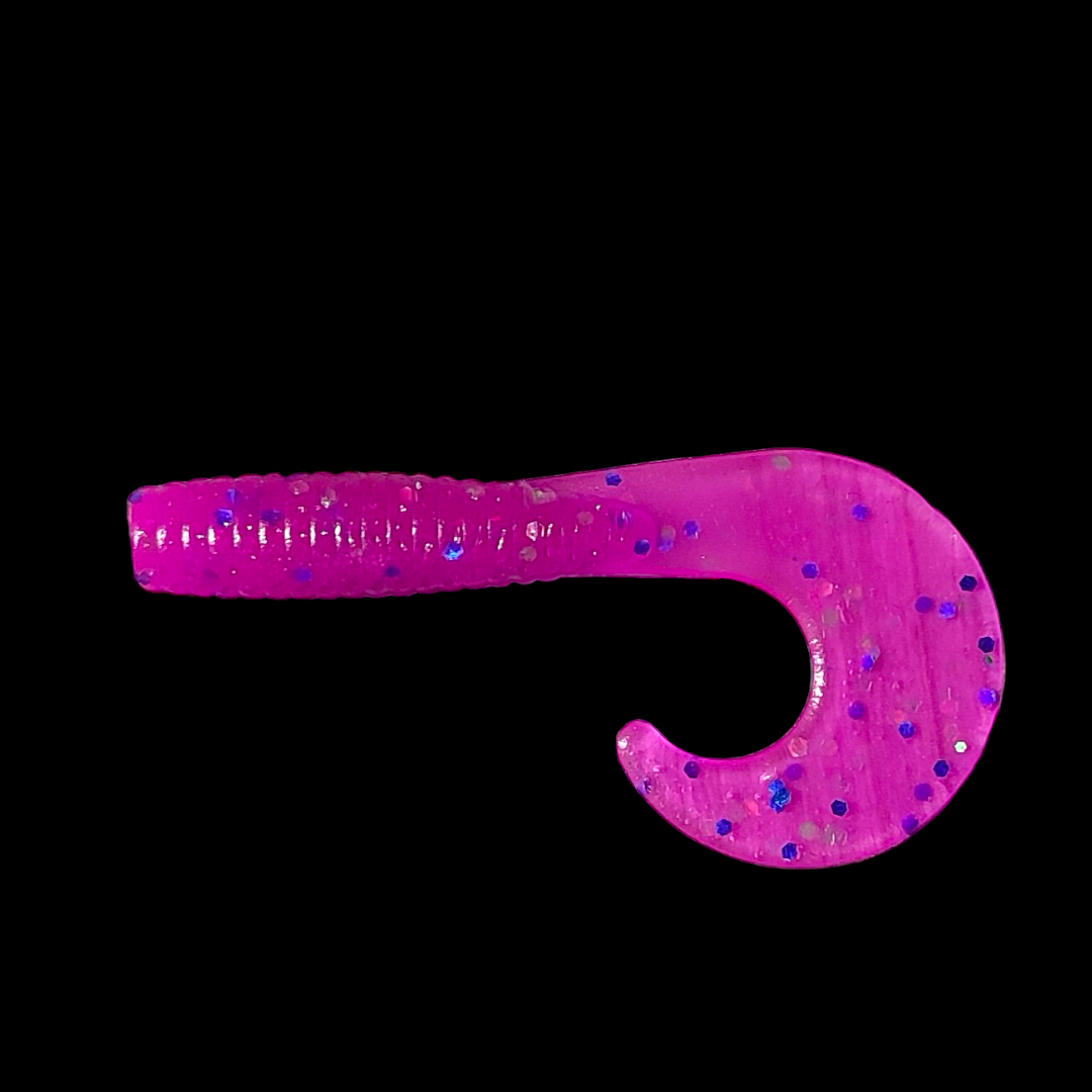 Gummiköder Twister 5,5cm / lila / 2 St.