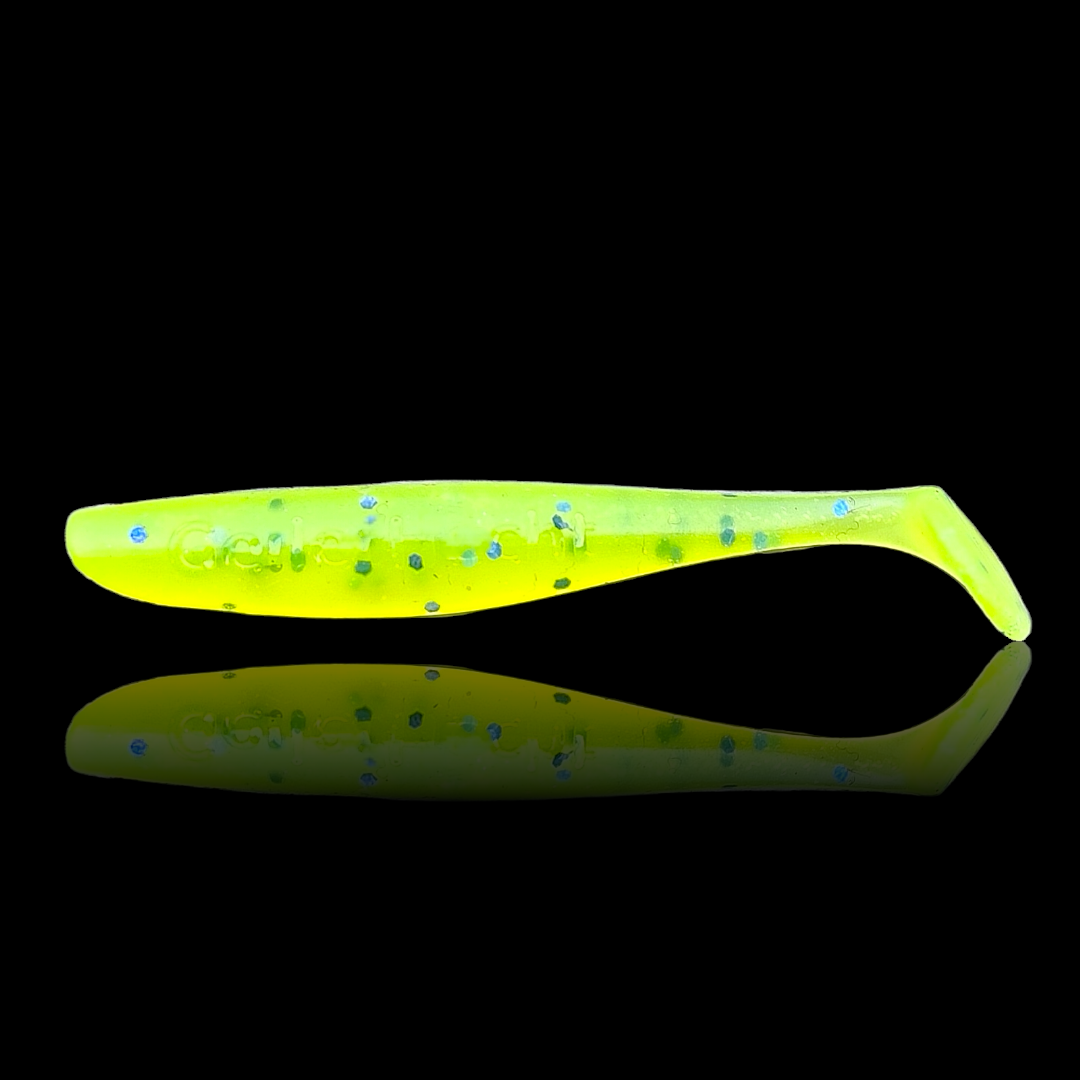 Gummifisch 'GeilerHecht' 6cm / flou chartreuse / 2 St.