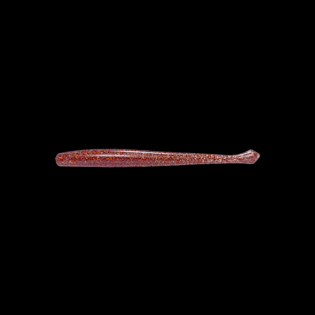 Gummiwurm "Schnodder" 11cm / shiny brown / 2 St.