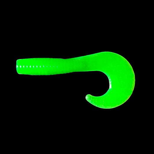 Gummiköder Twister 12cm / grün / 2 St.