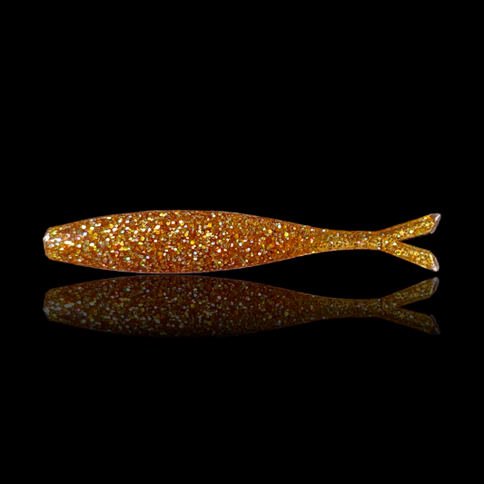 Gummifisch 'Fisch' 6,5cm / shiny gold / 2 St.