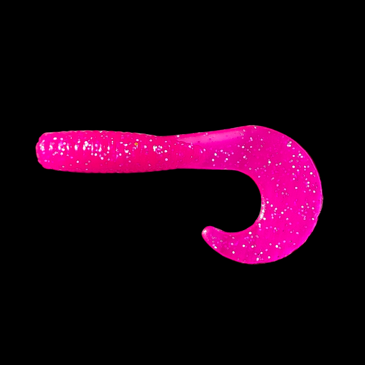 Gummiköder Twister 5,5cm / pink / 2 St.