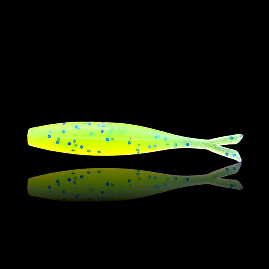 Gummifisch 'Fisch' 6,5cm / flou chartreuse / 2 St.