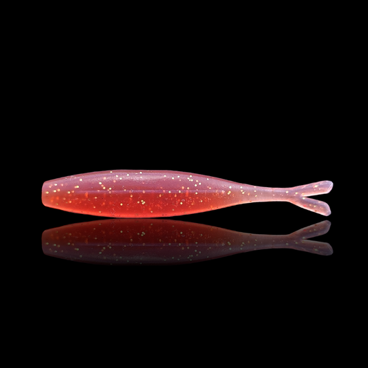 Gummifisch 'Fisch' 6,5cm / motoroil rot / 2 St.