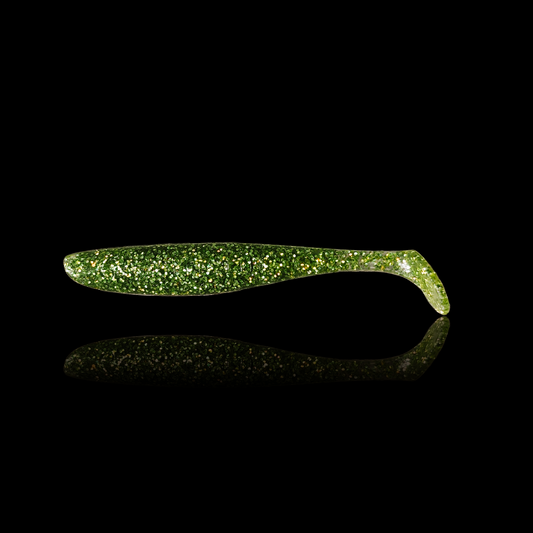 Gummifisch 'GeilerHecht' 15cm / shiny green / 2 St.