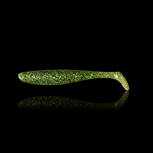 Gummifisch 'GeilerHecht' 10cm / shiny green / 2 St.