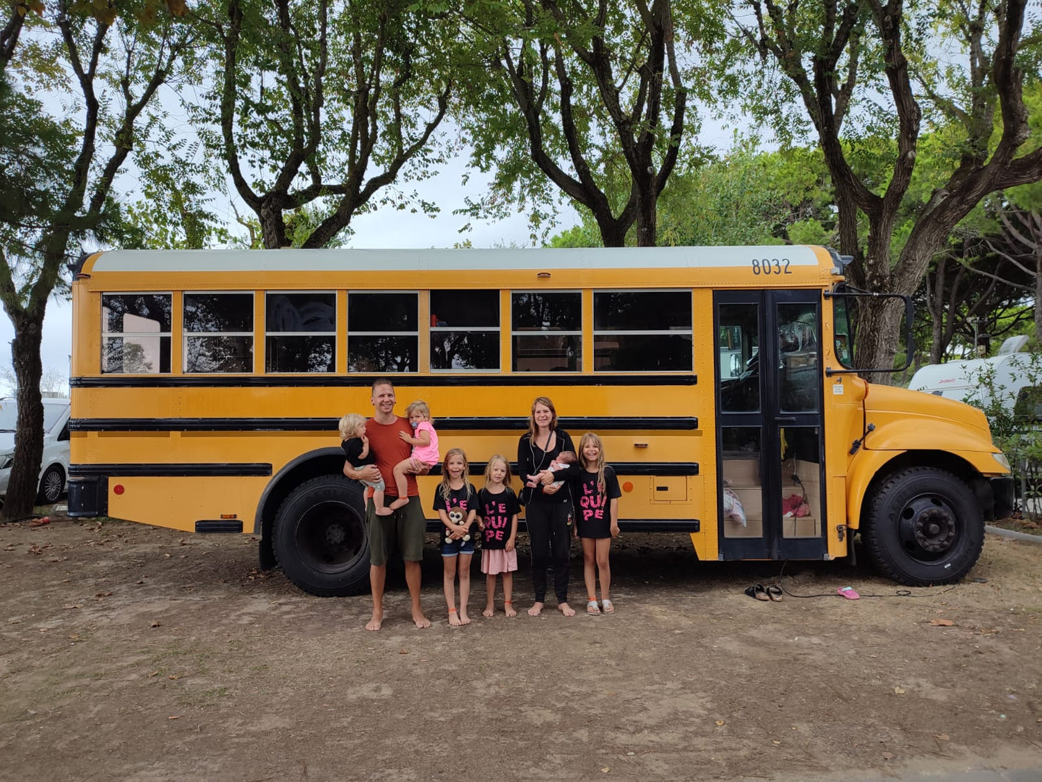 Unser US-Schulbus für Camping, Angelausflüge und Reisen
